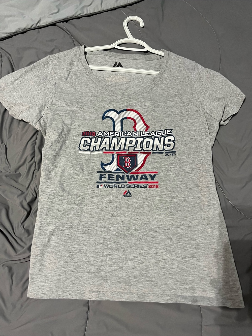 Majestic Gray Crewneck Logo Tee